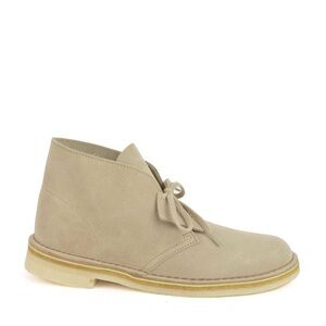 Clarks Tan Chukka Boots with Soft Suede and Simple Lacing
